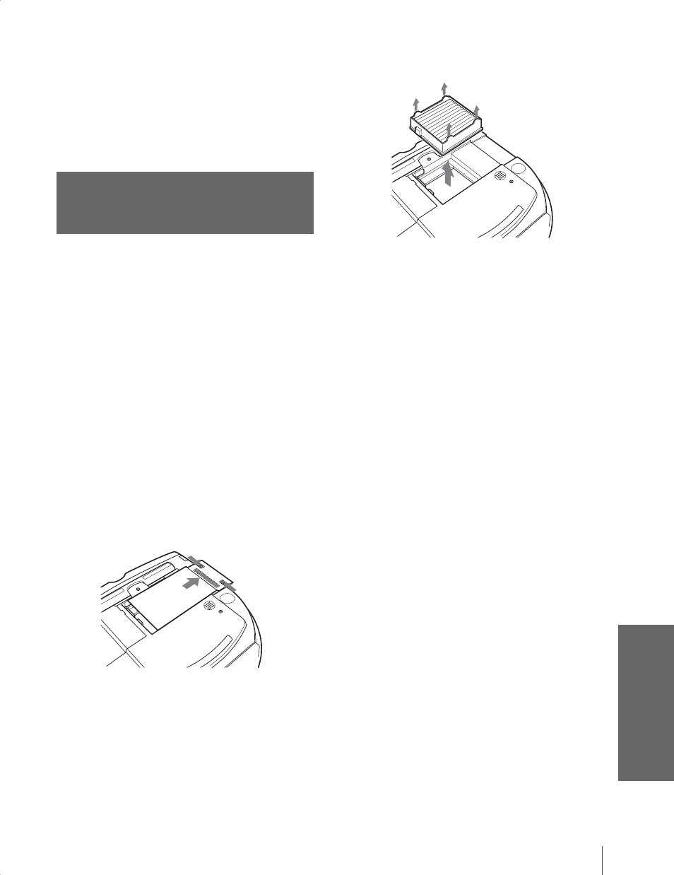 Replacing the air filter, Ot he rs | Sony Cineza VPL-HS20 User Manual | Page 63 / 240