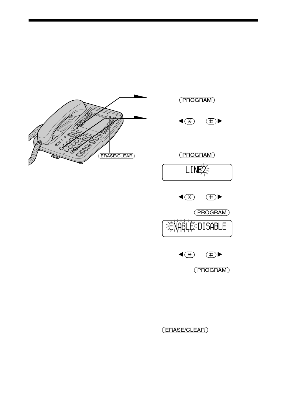 Line2 enable disable | Sony IT-M704 User Manual | Page 16 / 104