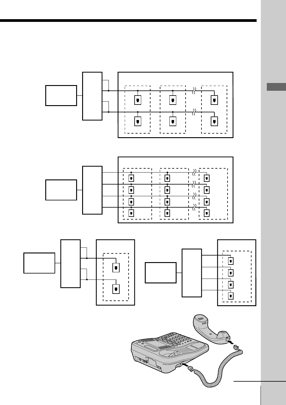 Preparativos, Para conectar el microteléfono | Sony IT-M704 User Manual | Page 59 / 104