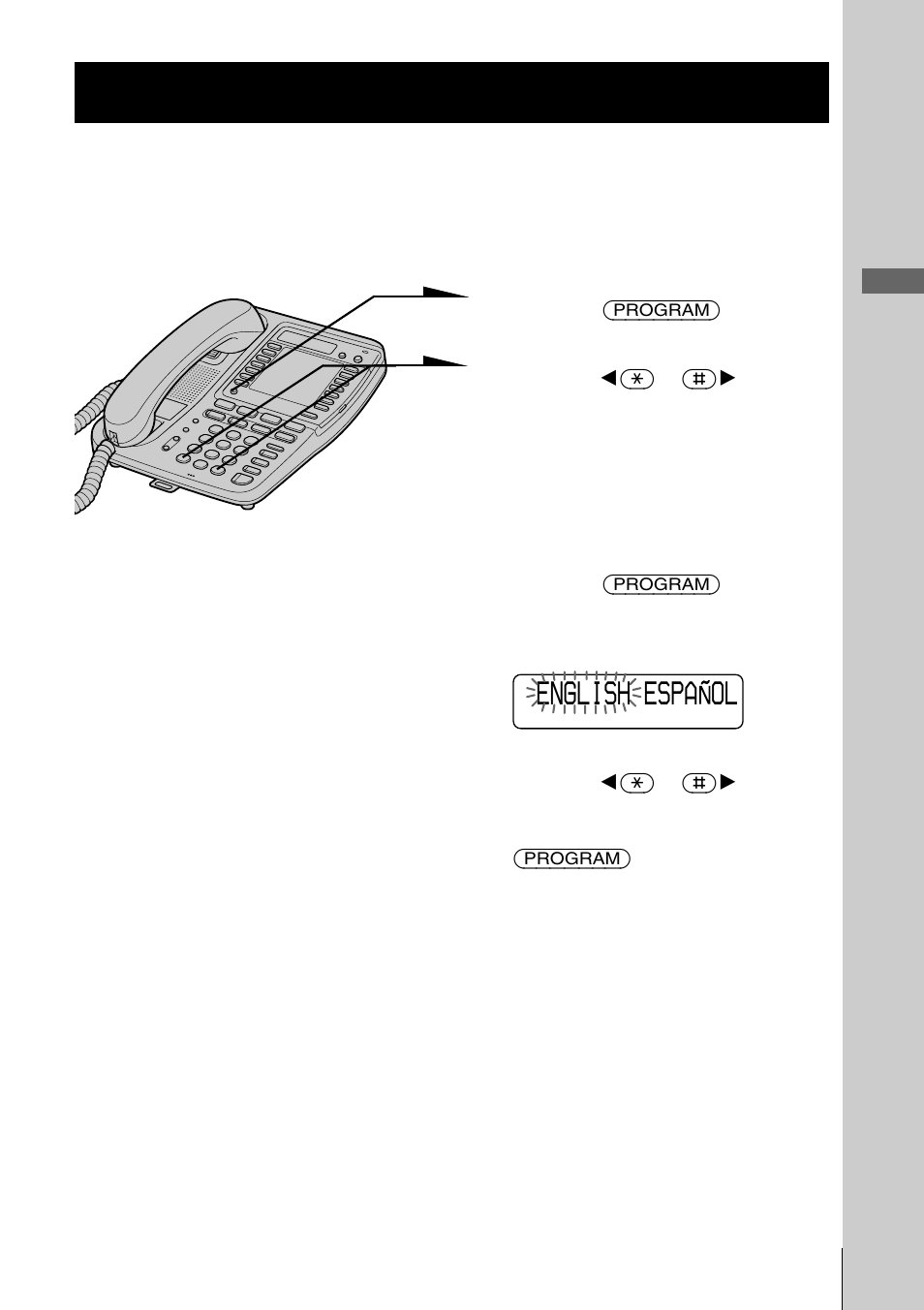 Cambio del idioma de las indicaciones, Paso 4: cambio del idioma de las, Indicaciones | Paso 4 cambio del idioma de las indicaciones | Sony IT-M704 User Manual | Page 69 / 104