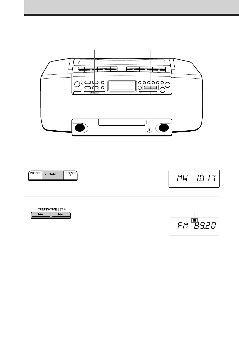 Radiorecepción | Sony CFD-W57L User Manual | Page 41 / 72