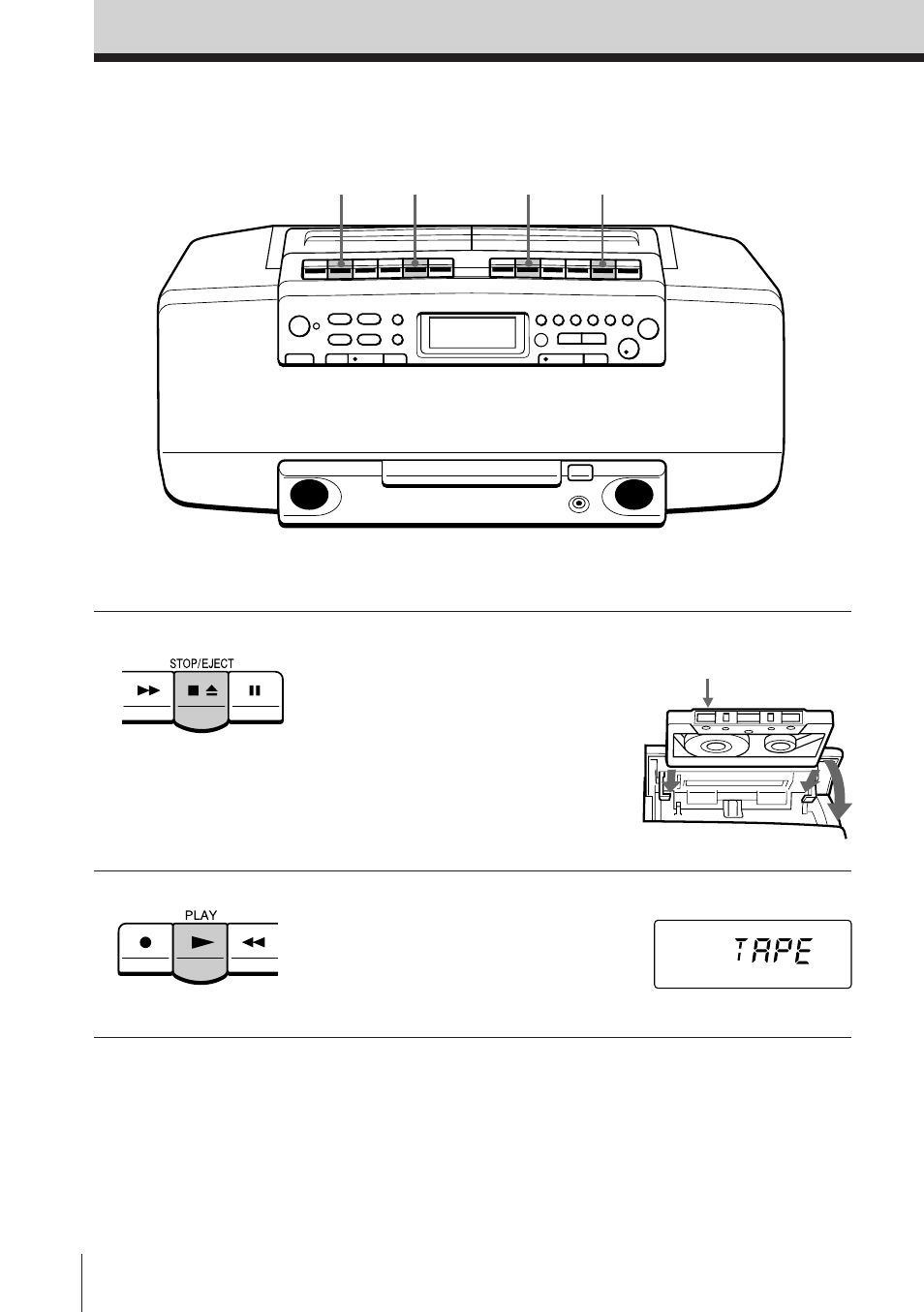 Reproducción de cintas | Sony CFD-W57L User Manual | Page 43 / 72