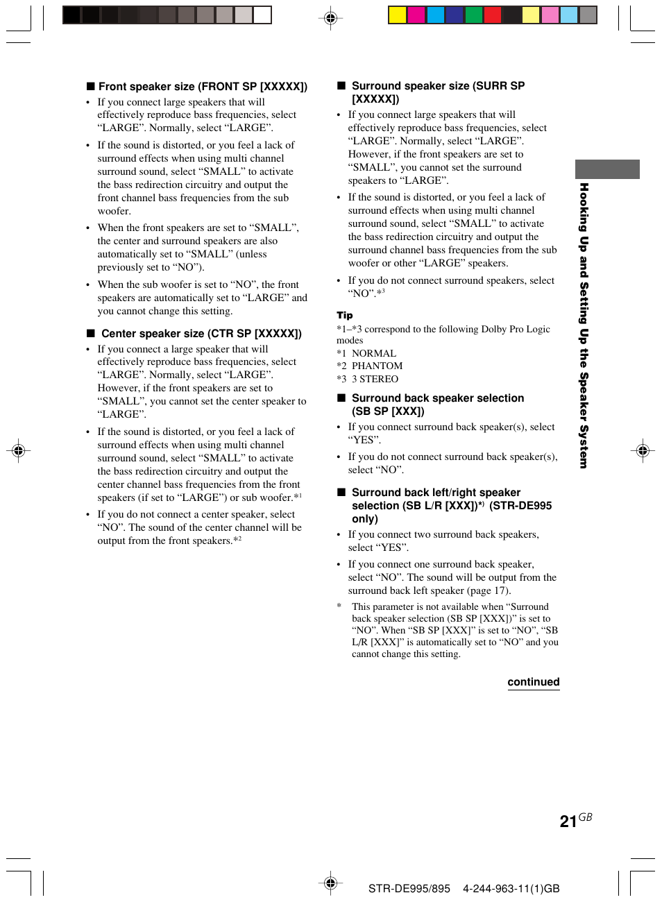 Sony STR-DE895 User Manual | Page 21 / 76