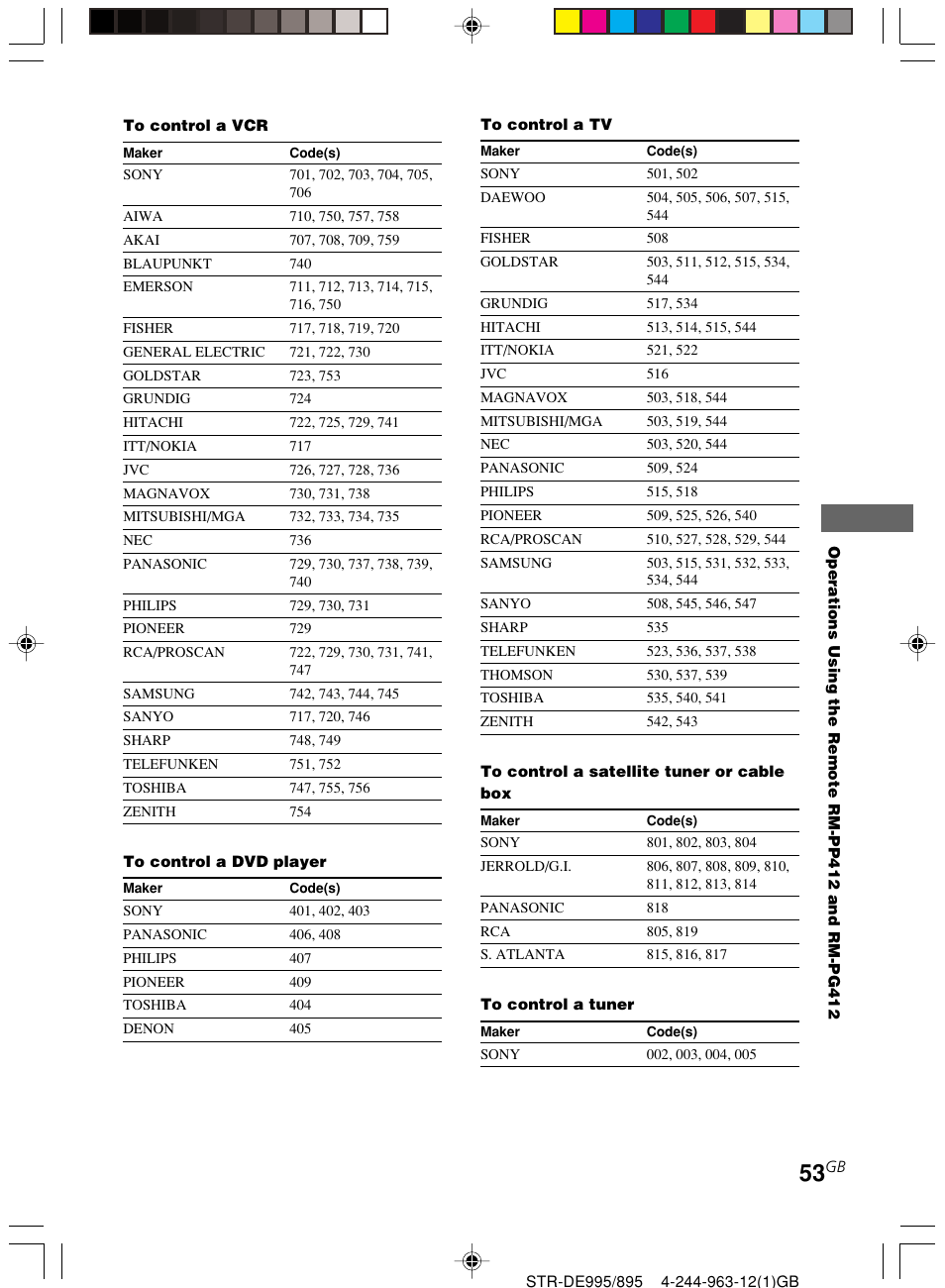 Sony STR-DE895 User Manual | Page 53 / 76