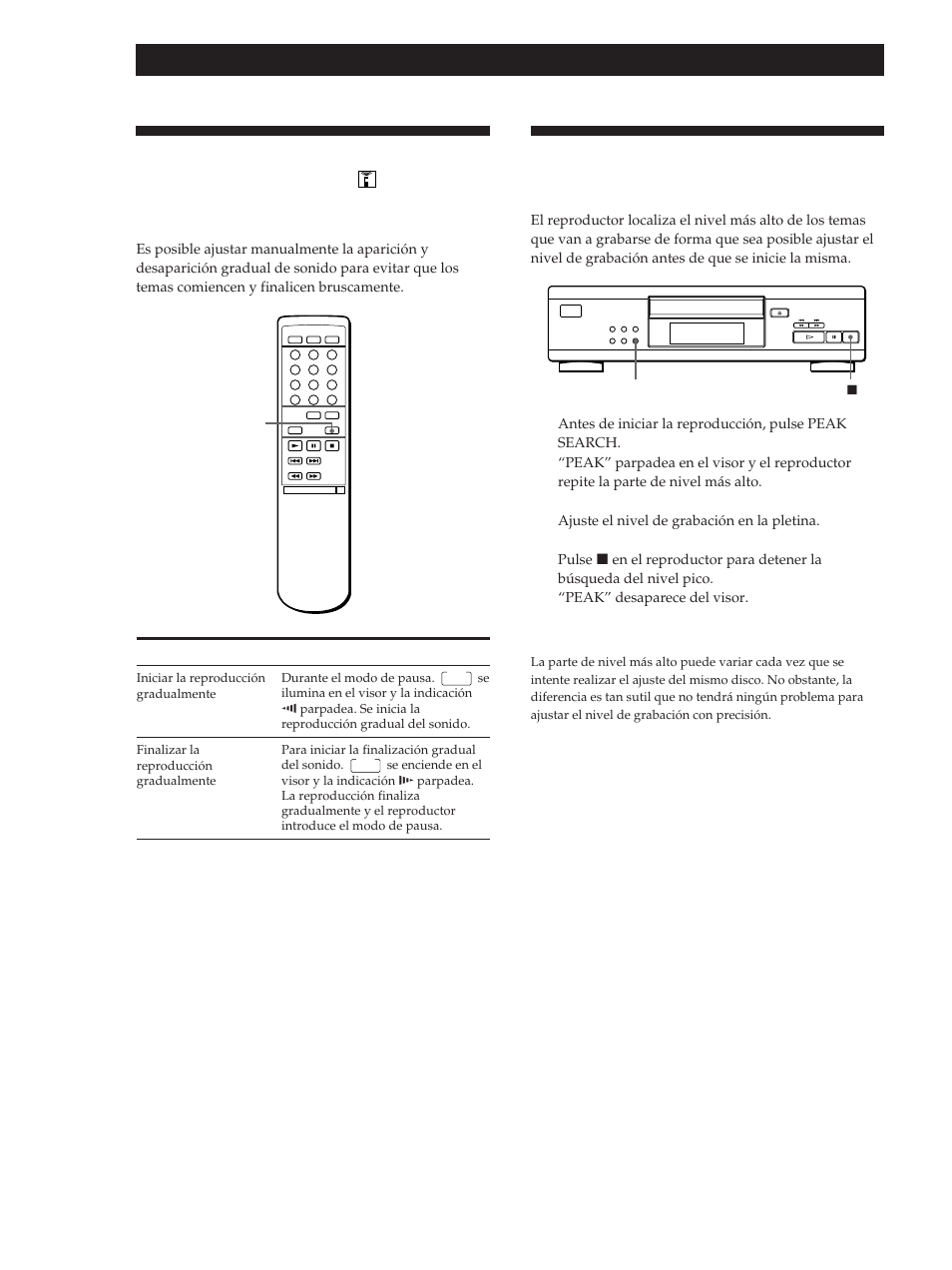 Grabación a partir de discos compactos | Sony CDP-M305 User Manual | Page 36 / 38