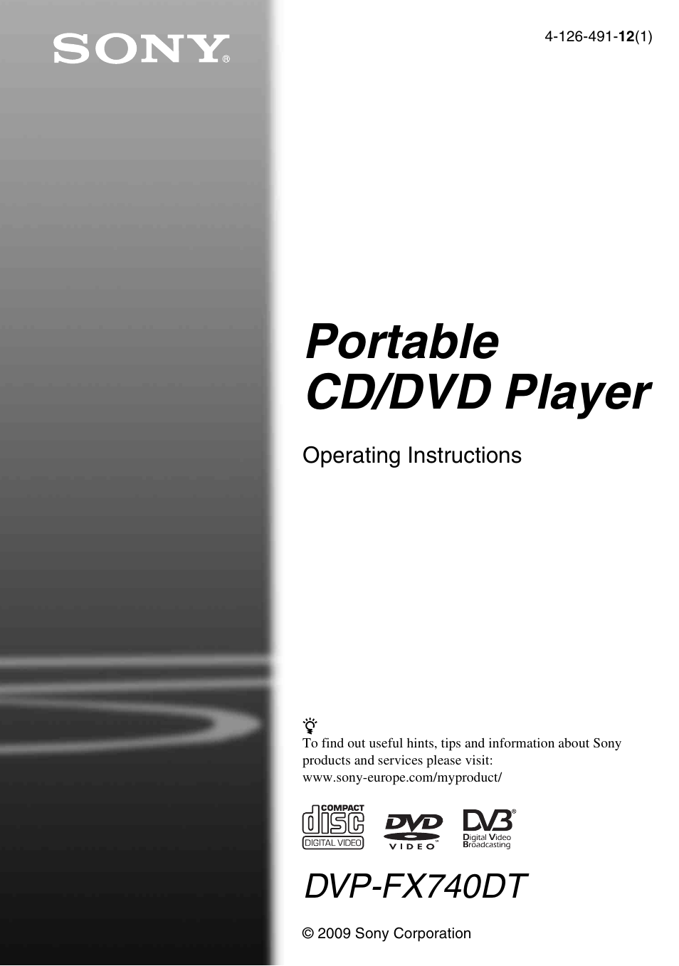 Sony DVP-FX740DT User Manual | 40 pages
