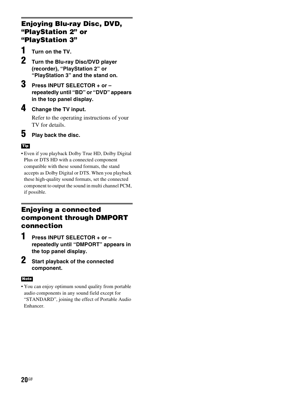 Sony RHT-G900 User Manual | Page 20 / 44