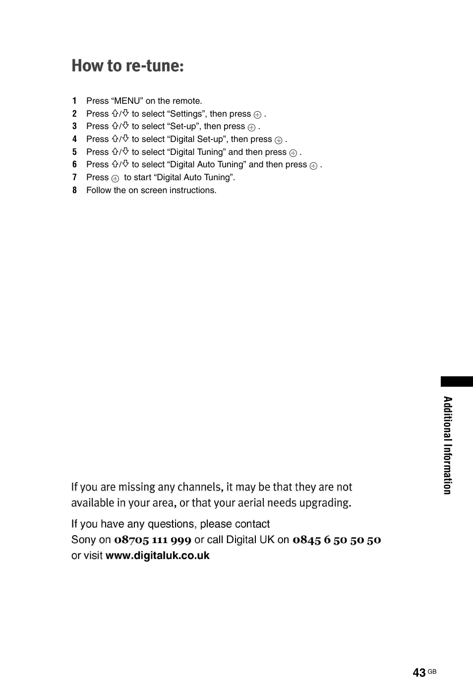 Sony BRAVIA 4-127-735-12(1) User Manual | Page 43 / 44