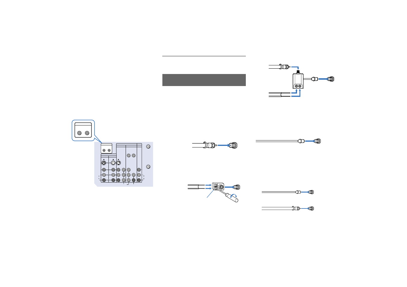 Making connections, Connecting directly to a cable or an antenna, Connecting directly to a cable or an | Antenna, Mono) | Sony KP-65XBR10W User Manual | Page 12 / 66