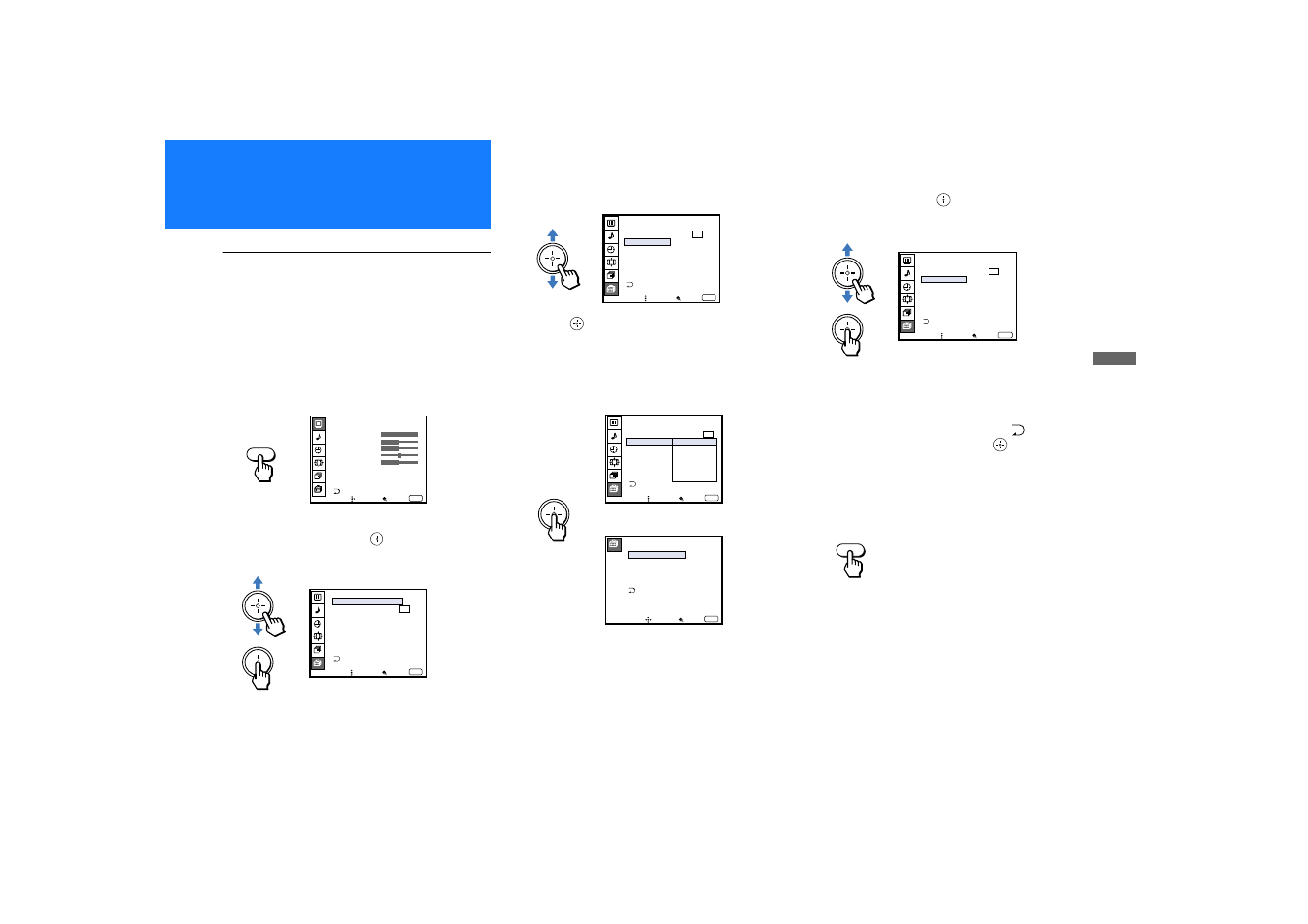 Adjusting your set up (menus), Learning menu selection, Adjusting your set up | Menus) | Sony KP-65XBR10W User Manual | Page 39 / 66