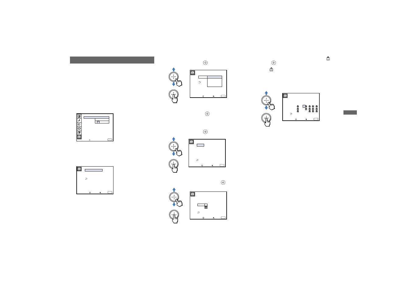 Selecting a custom rating, Adj u st ing yo ur se t up ( m e nus), Move the joystick up or down to select | Sony KP-65XBR10W User Manual | Page 53 / 66