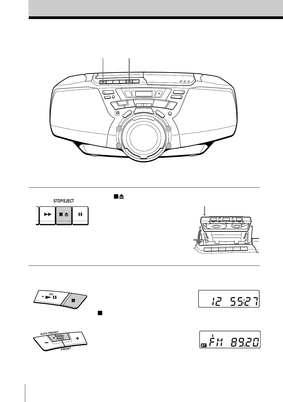 Grabación en una cinta | Sony CFD-G30L User Manual | Page 44 / 72