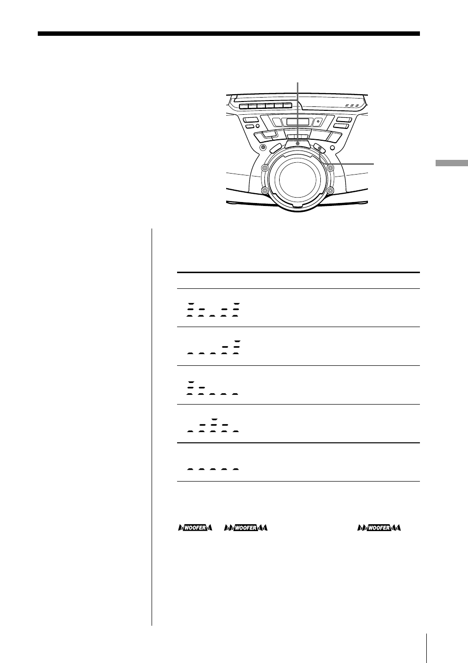 Selección del énfasis de audio | Sony CFD-G30L User Manual | Page 55 / 72