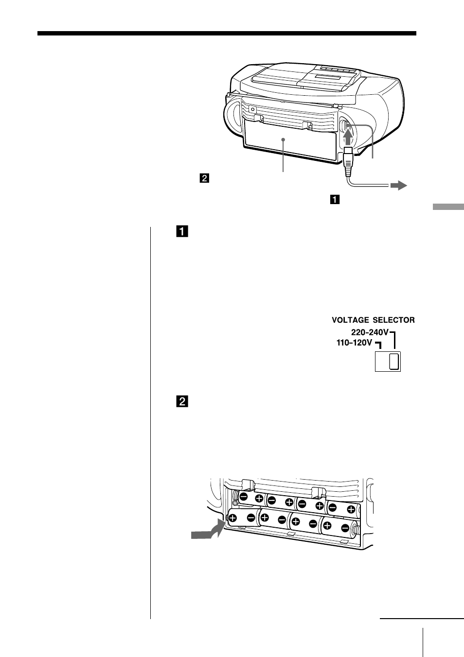 Selección de la fuente de alimentación | Sony CFD-G30L User Manual | Page 57 / 72