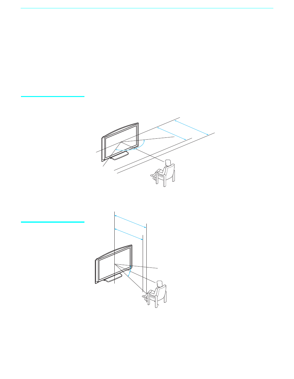 Recommended viewing area, 20 recommended viewing area, Horizontal viewing area | Vertical viewing area | Sony GRAND WEGA KDF-60XBR950 User Manual | Page 20 / 120