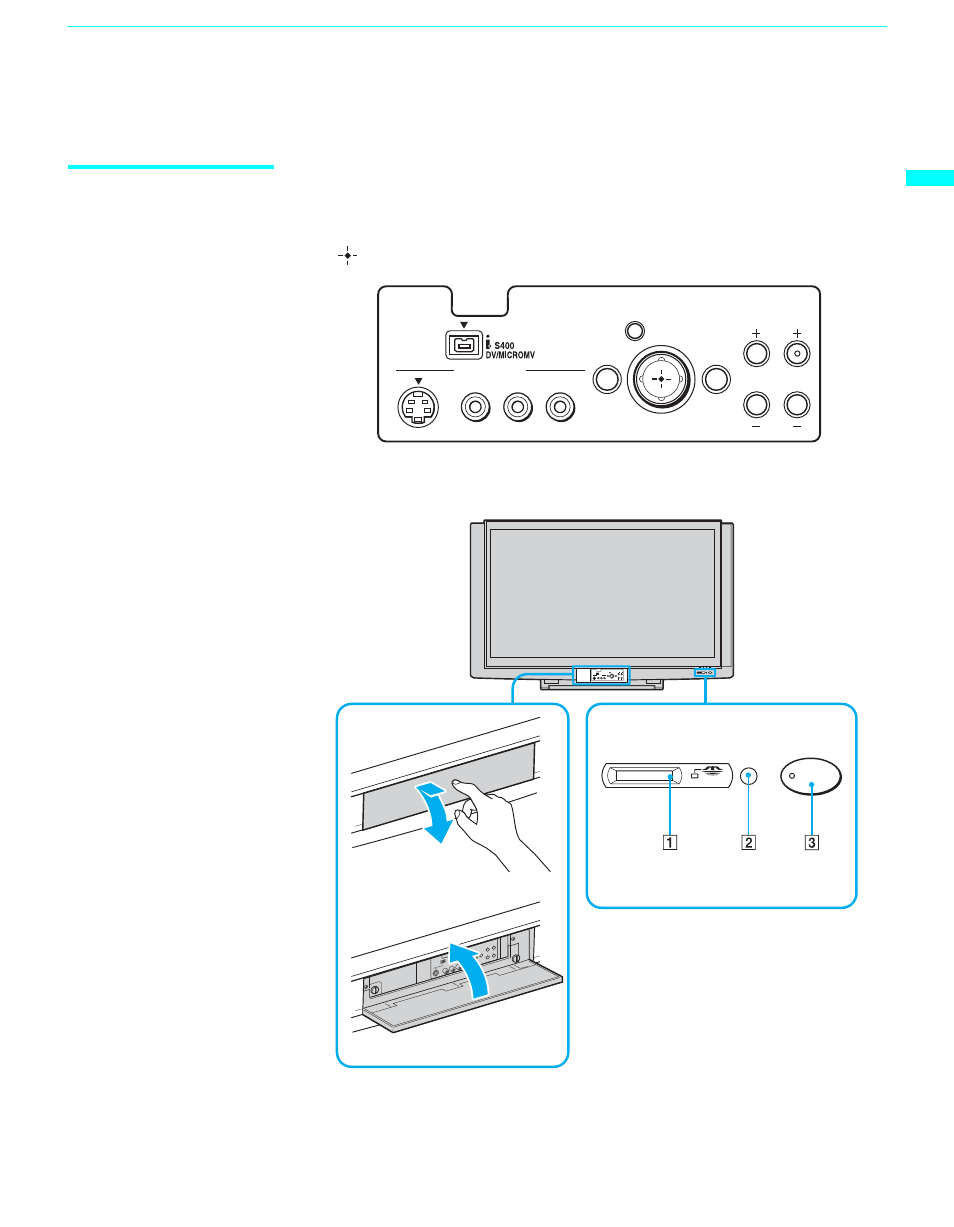 Lcd projection tv controls and connectors, Front panel menu controls | Sony GRAND WEGA KDF-60XBR950 User Manual | Page 21 / 120