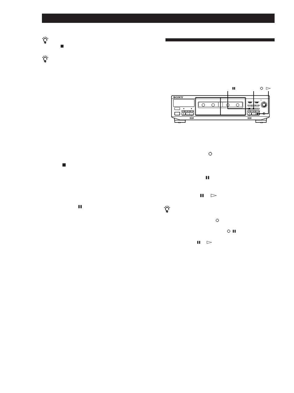 Advanced recording operations 10 z, Dubbing only specific portions | Sony TC-WE405 User Manual | Page 10 / 16