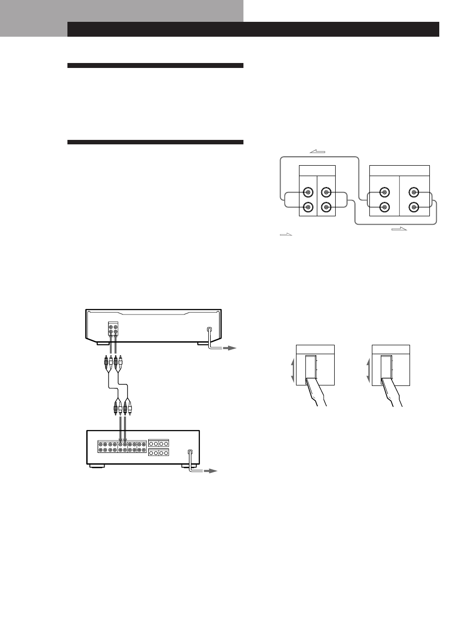 Unpacking, Hooking up the system, 4getting started | Getting started hookups, Connecting the ac power cord, Where do i go next | Sony TC-WE405 User Manual | Page 4 / 16