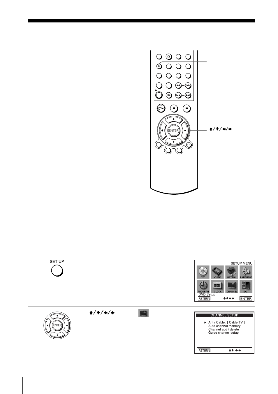 Step6: presetting channels, Step 6 : presetting channels | Sony SLV-D500P User Manual | Page 24 / 120