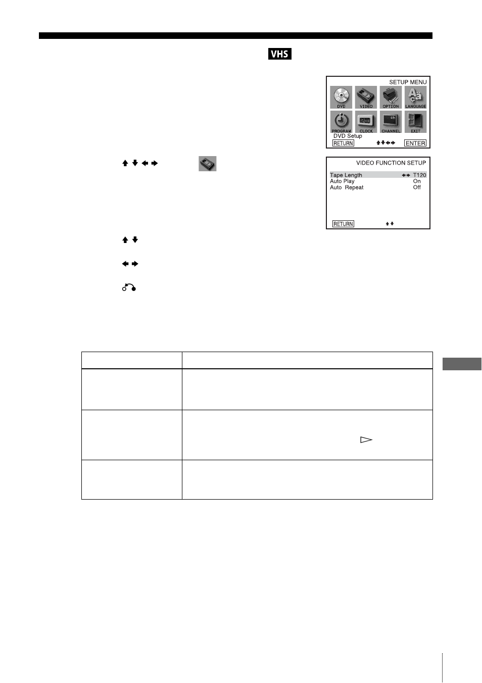 Changing menu options | Sony SLV-D500P User Manual | Page 97 / 120