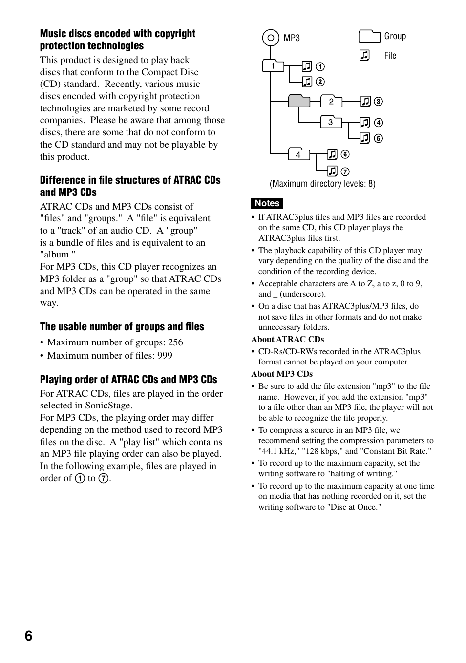 Sony D-NE329SP User Manual | Page 6 / 39