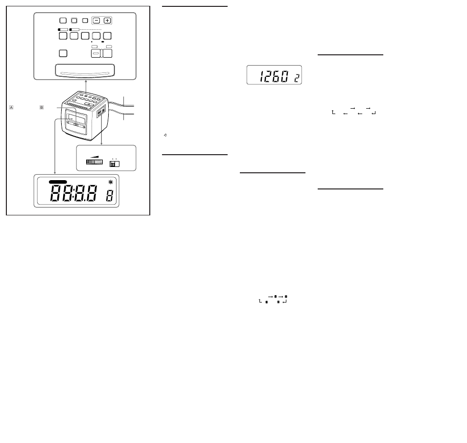 Setting the clock, Playing the radio, Setting the alarm | Setting the sleep timer, Troubleshooting | Sony DREAM MACHINE ICF-C113V User Manual | Page 2 / 2