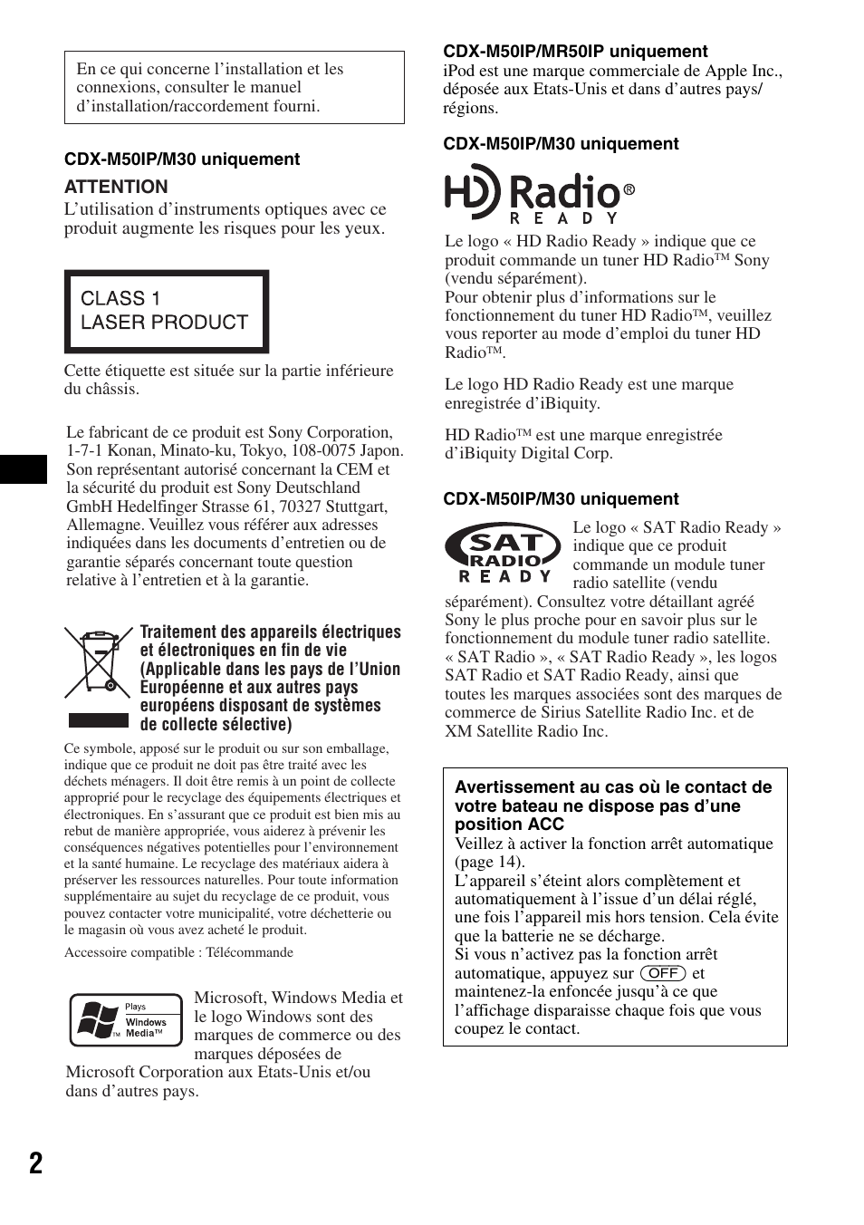 Sony CDX-M50IP User Manual | Page 26 / 144