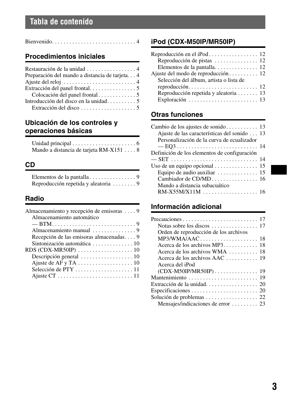 Sony CDX-M50IP User Manual | Page 51 / 144