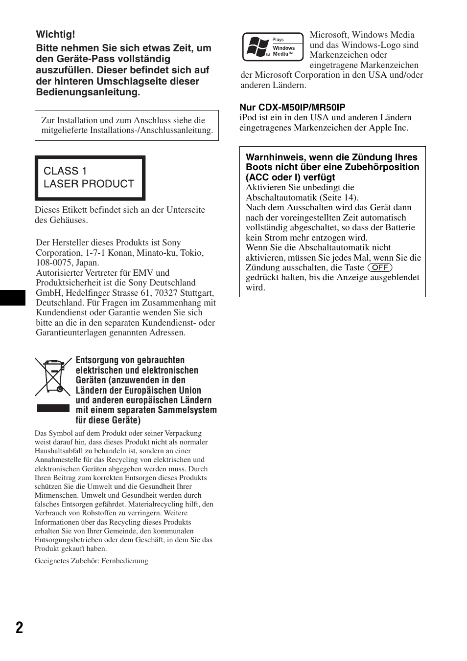 Sony CDX-M50IP User Manual | Page 74 / 144