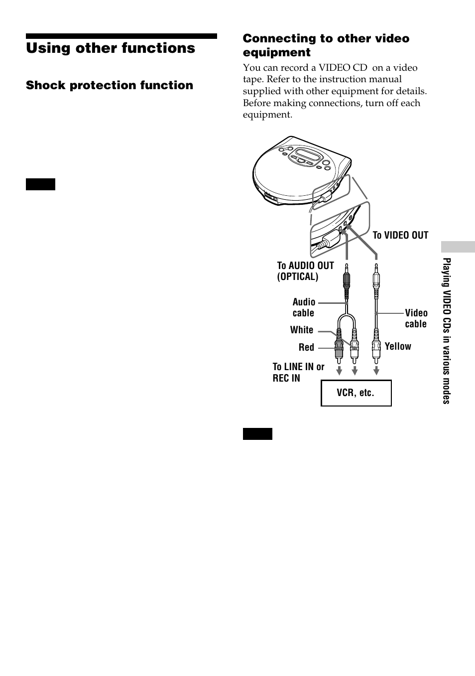 Using other functions | Sony D-VJ85 User Manual | Page 17 / 36