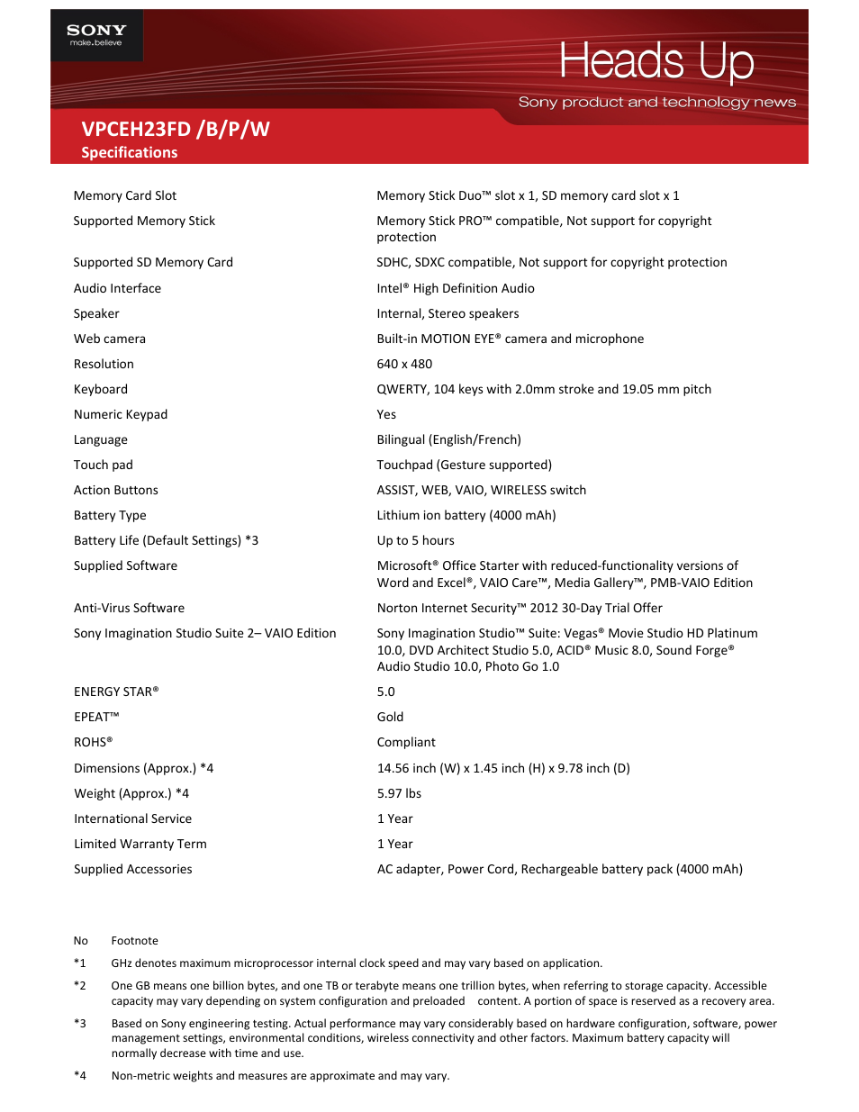 Slide number 3, Vpceh23fd /b/p/w | Sony P5SD2-X SE User Manual | Page 3 / 3