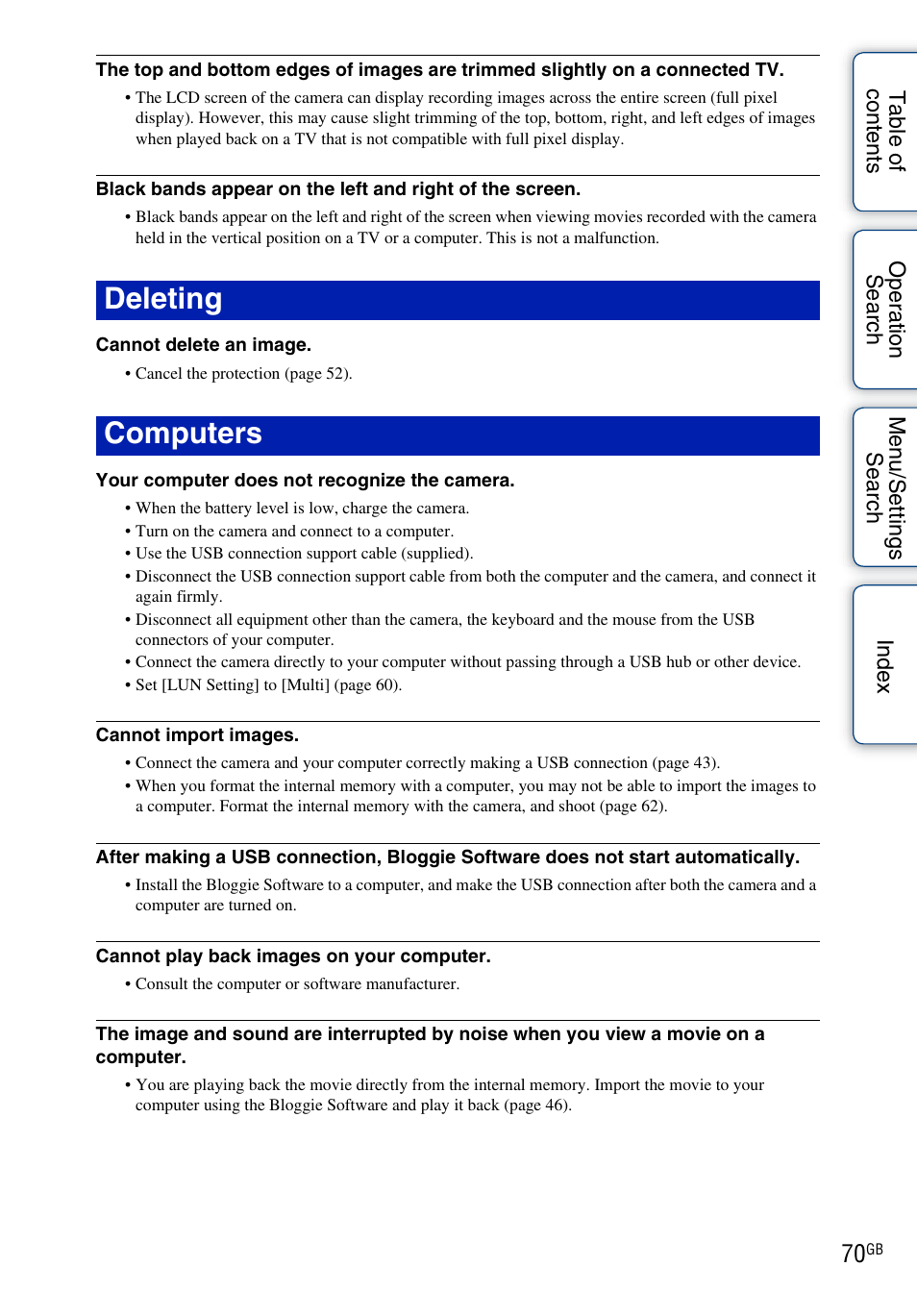 Deleting computers | Sony bloggie MHS-FS3 User Manual | Page 70 / 79