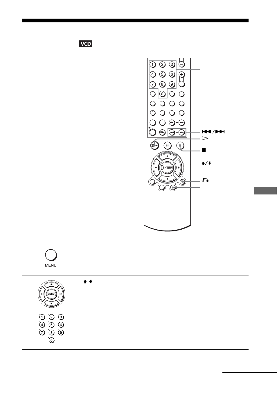 Playing video cds with “menu on/off” functions, Play | Sony SLV-D201P User Manual | Page 77 / 108