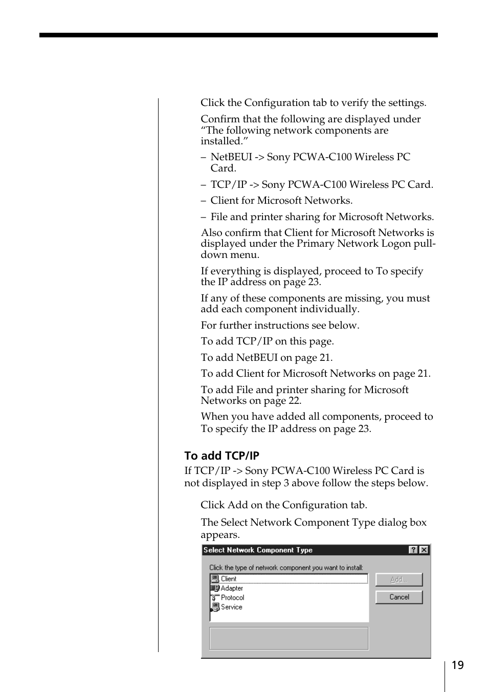 Sony PCWA-C100 User Manual | Page 19 / 68