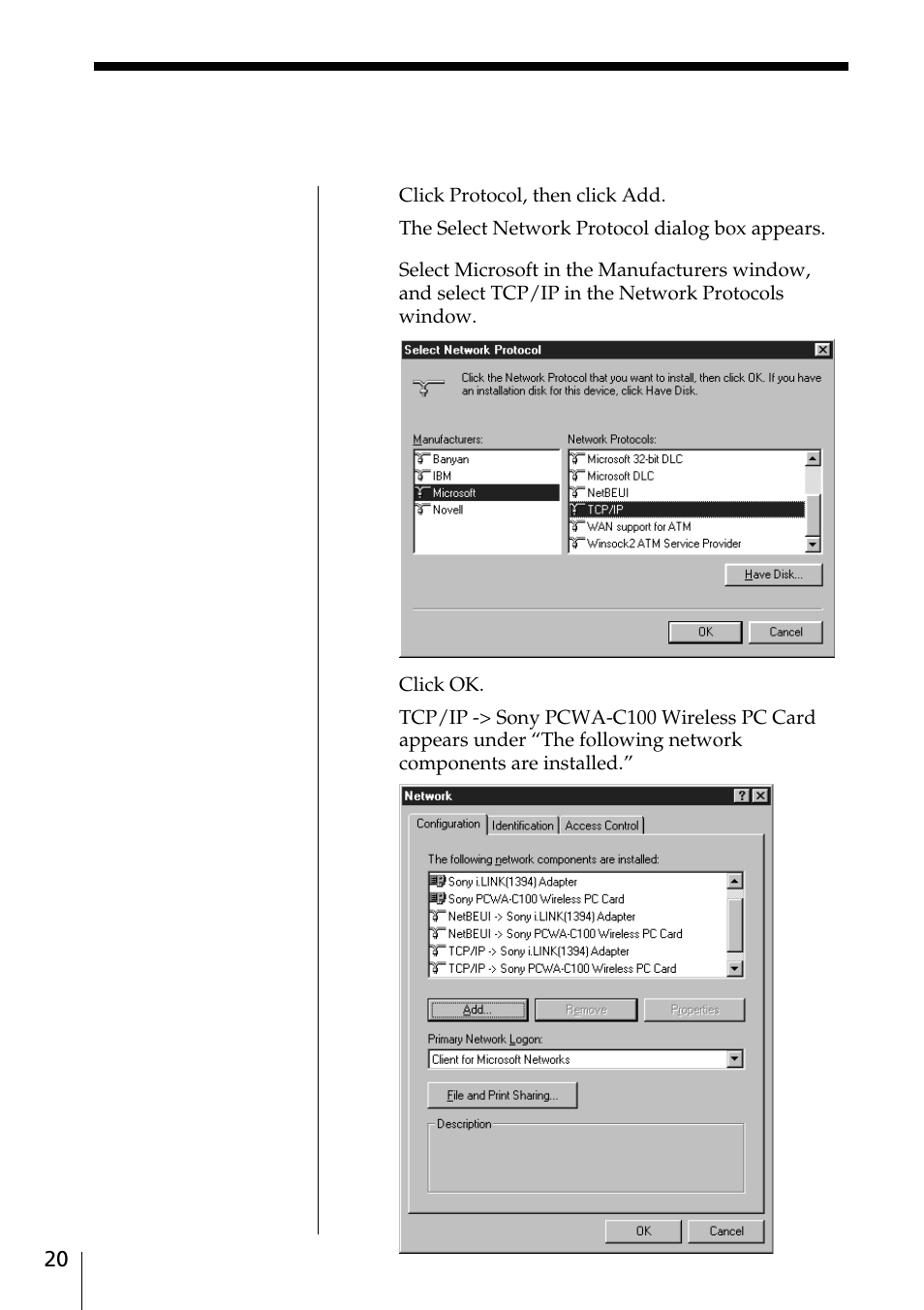 Sony PCWA-C100 User Manual | Page 20 / 68