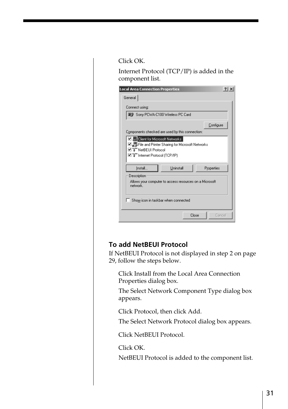 Sony PCWA-C100 User Manual | Page 31 / 68