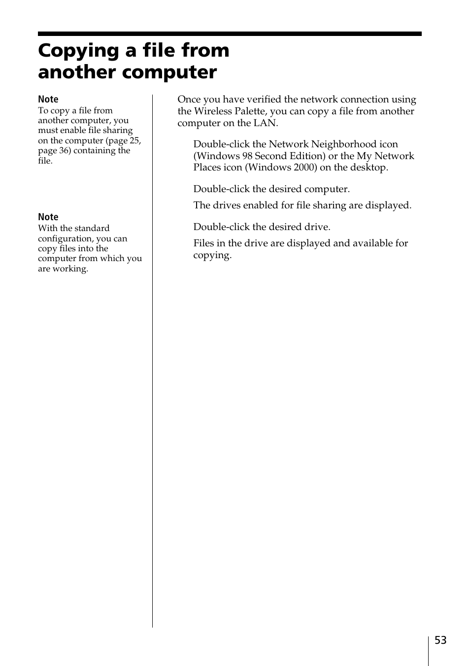 Copying a file from another computer | Sony PCWA-C100 User Manual | Page 53 / 68