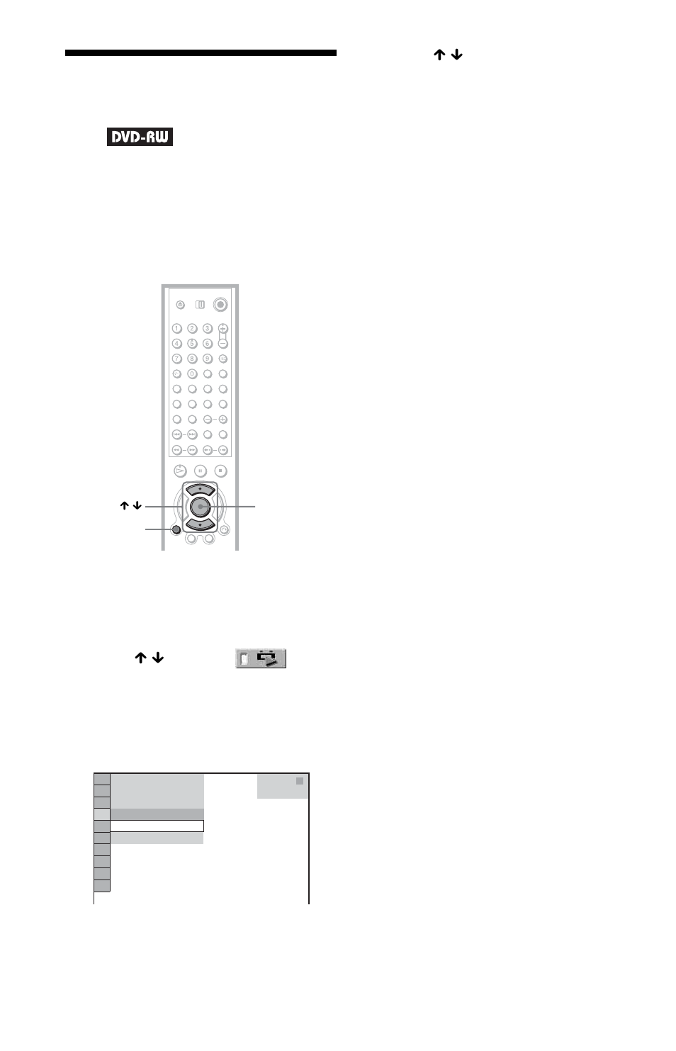 Selecting “original” or “play list” on a dvd- rw, Selecting “original” or “play list” on a dvd-rw | Sony DVP-LS785V  EN User Manual | Page 36 / 104