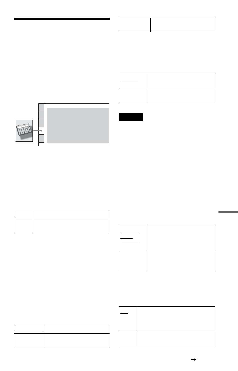 Settings for the sound (audio setup), Settings for the sound, Audio setup) | Audio att (attenuation), Audio filter, Downmix (dvd video/dvd-rw only), Digital out | Sony DVP-LS785V  EN User Manual | Page 85 / 104