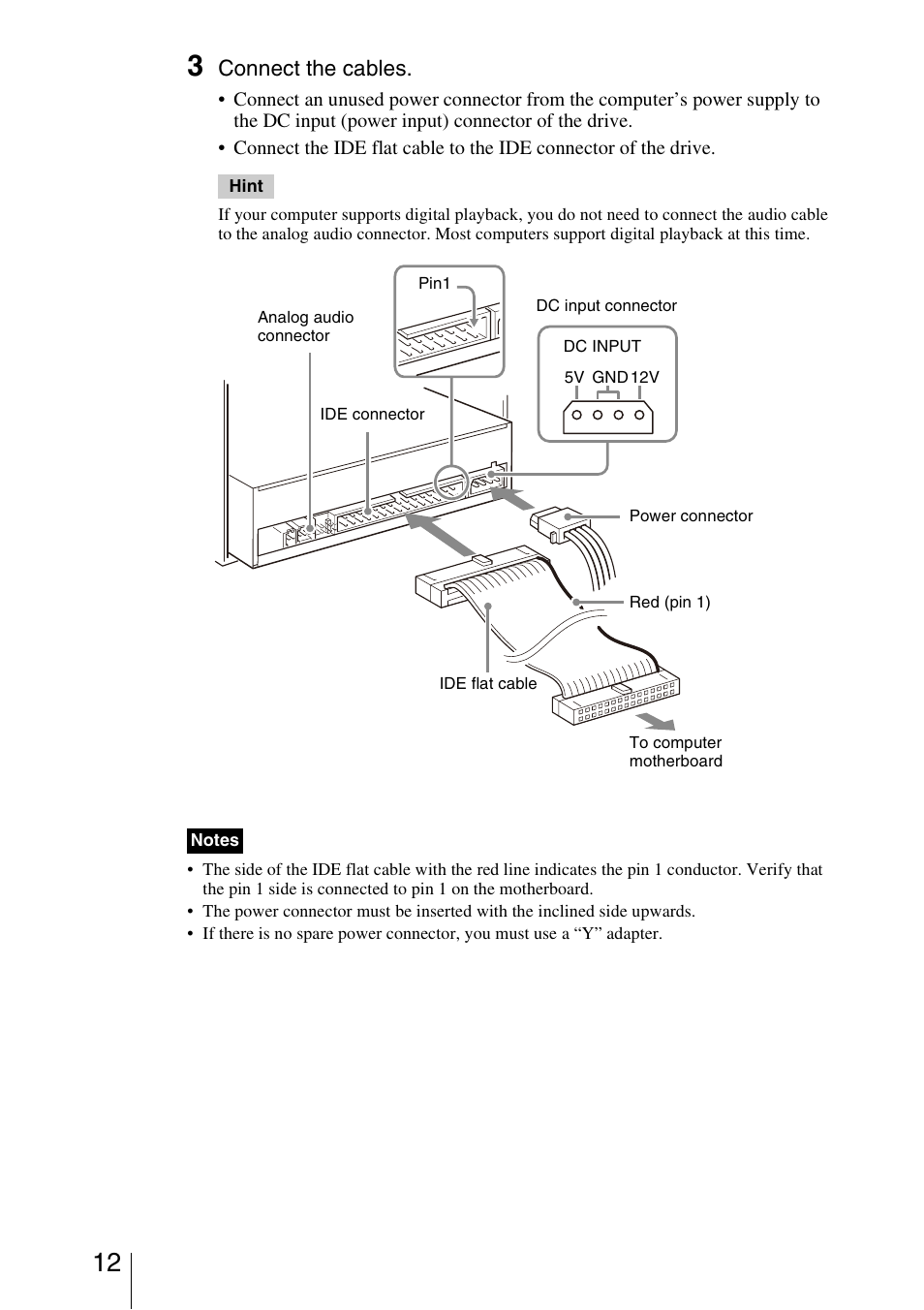 Connect the cables | Sony DRU-830A User Manual | Page 12 / 36