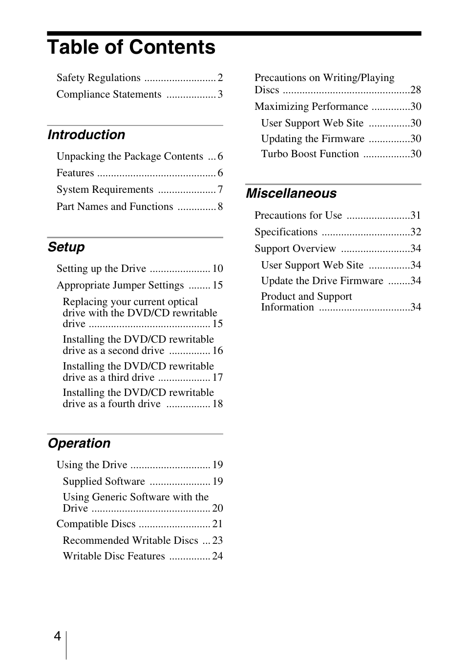 Sony DRU-830A User Manual | Page 4 / 36