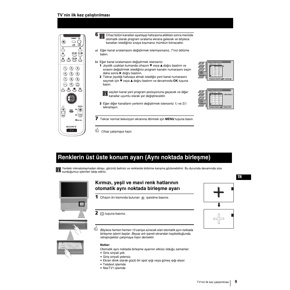 9tr tv´nin ilk kez çalwxtwrwlmasw | Sony KP-51PS2 User Manual | Page 205 / 229