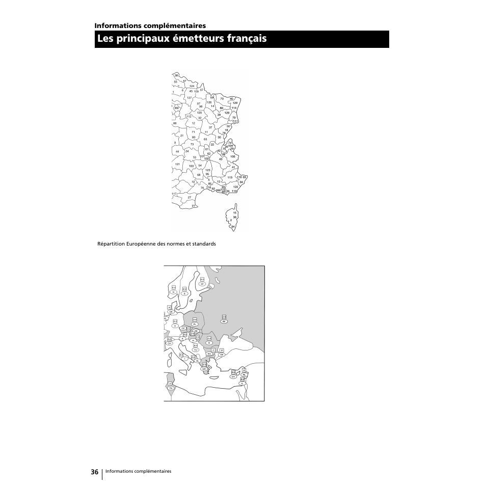 Les principaux émetteurs français | Sony KP-51PS2 User Manual | Page 68 / 229