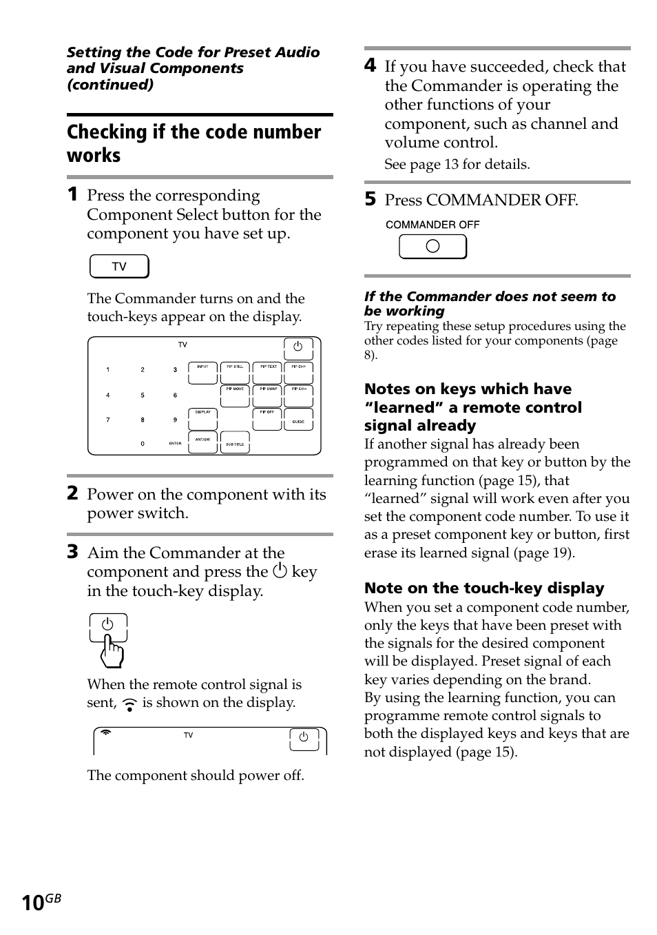 Checking if the code number works 1 | Sony RM-AV2500T User Manual | Page 10 / 140