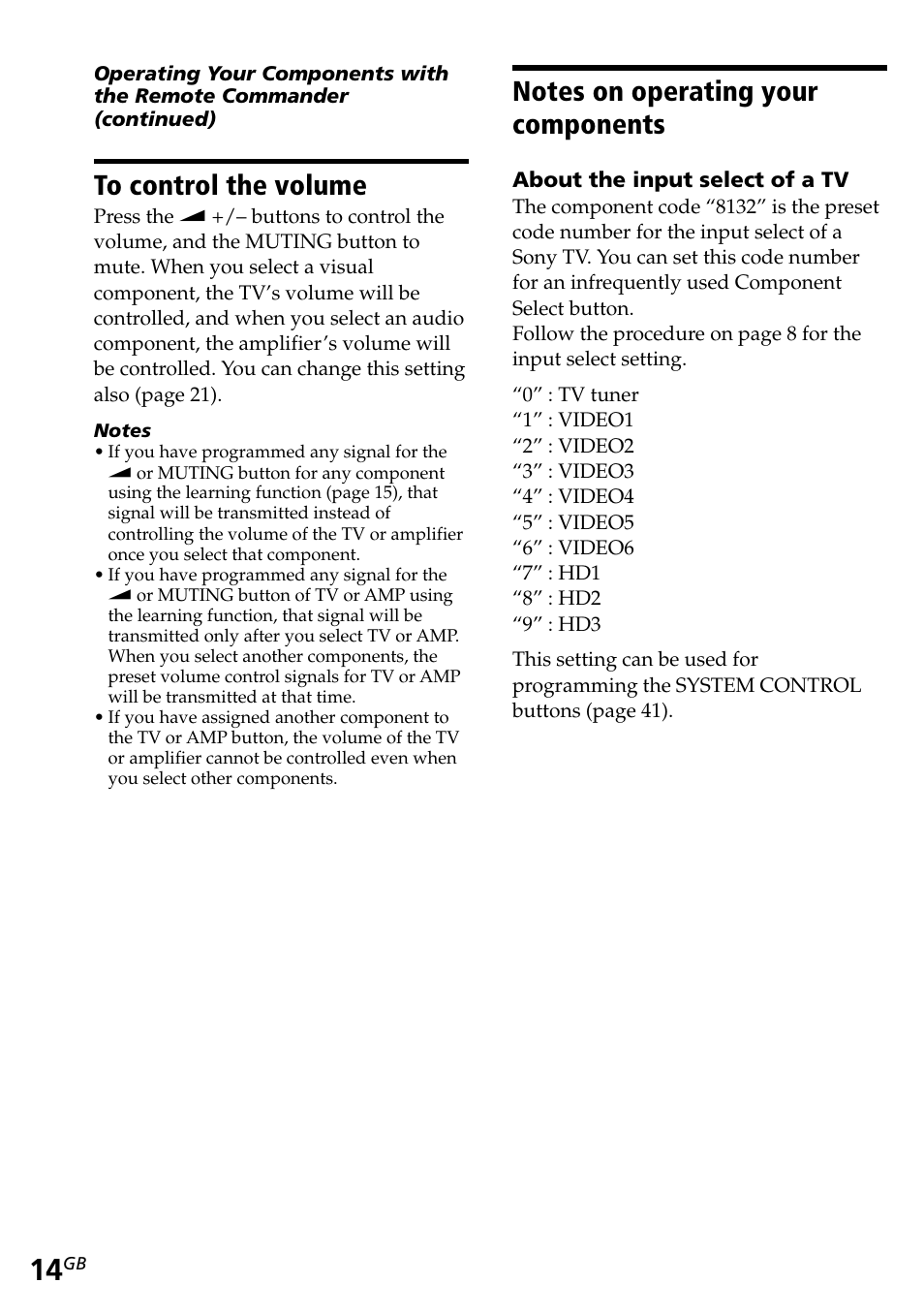 Sony RM-AV2500T User Manual | Page 14 / 140