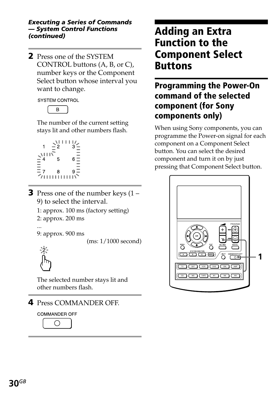Press commander off | Sony RM-AV2500T User Manual | Page 30 / 140