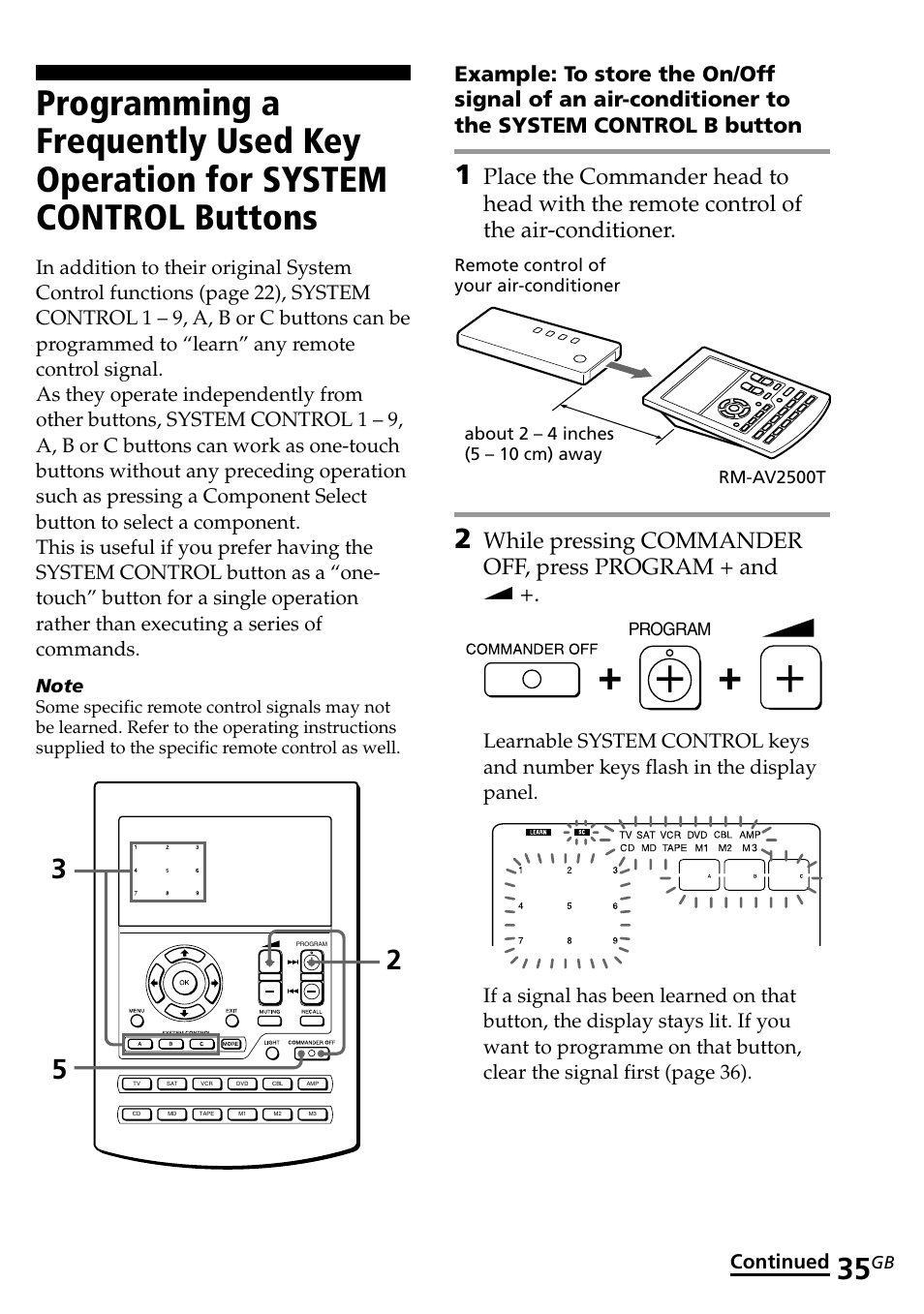 Continued | Sony RM-AV2500T User Manual | Page 35 / 140