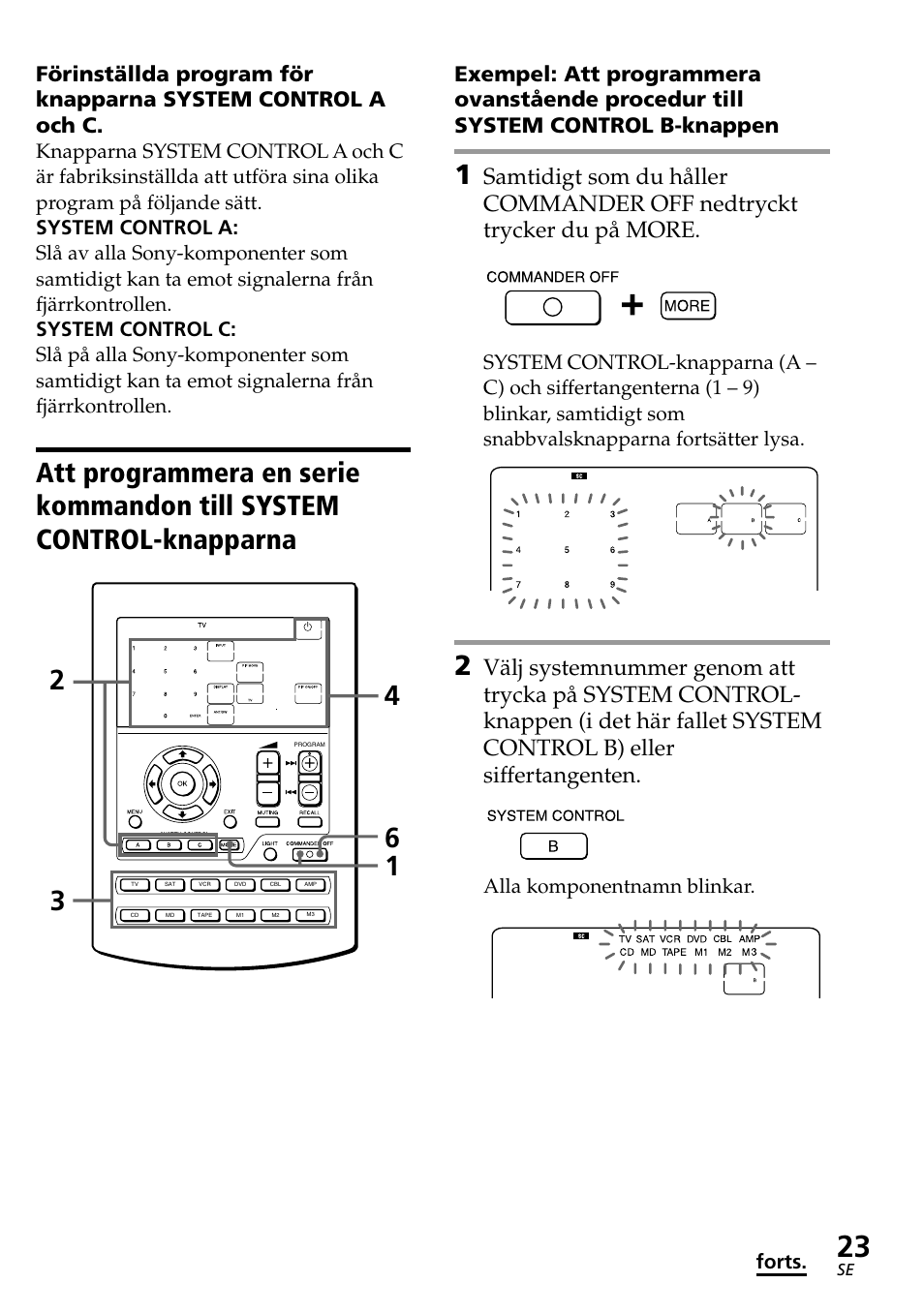 Alla komponentnamn blinkar | Sony RM-AV2500T User Manual | Page 91 / 140