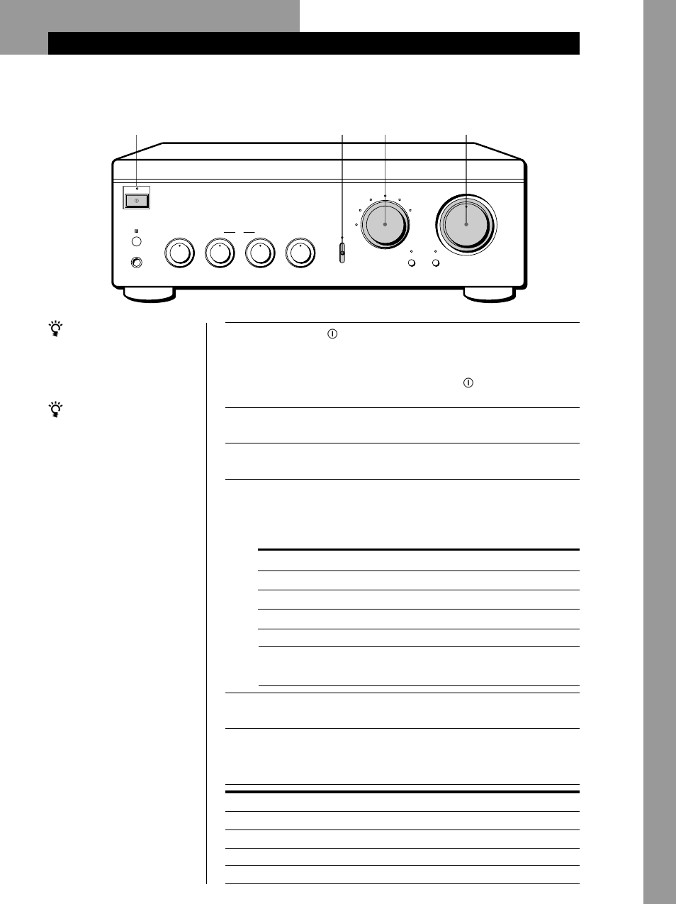 Opérations de base, Ecoute d’une source musicale, Opérations de base 7 | Démarrez la source de programme, Réglez tape monitor sur source, Pour écouter avec des écouteurs, Pour écouter directement le signal d’entrée, Remarque, Réglez input selector sur pour écouter, Appuyez ou tournez | Sony TA-FA30ES User Manual | Page 17 / 44