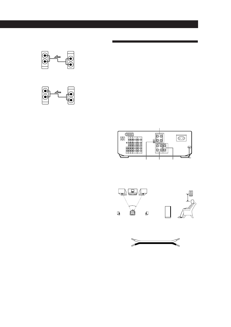 Ligações do sistema de altifalantes, Preparativos, Ligações control a1 | Descrição geral, Continua...) | Sony TA-VE800G User Manual | Page 144 / 181